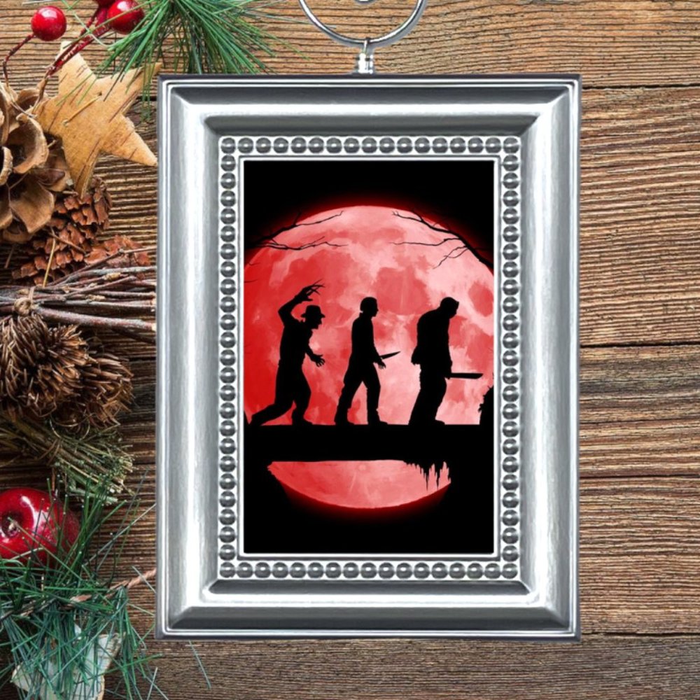 Horror Movie Fans Men Of Horror Christmas Tree Ornament